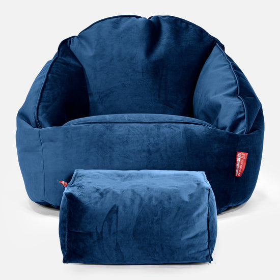 Puf Bubble - Terciopelo Azul Marino 02