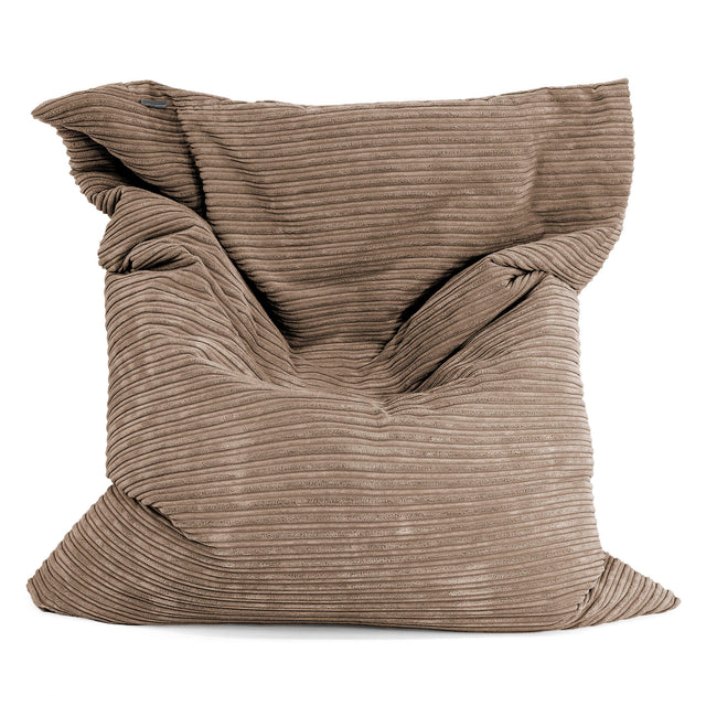 Puff Gigante Cama XL - Pana Clásica Moca 01
