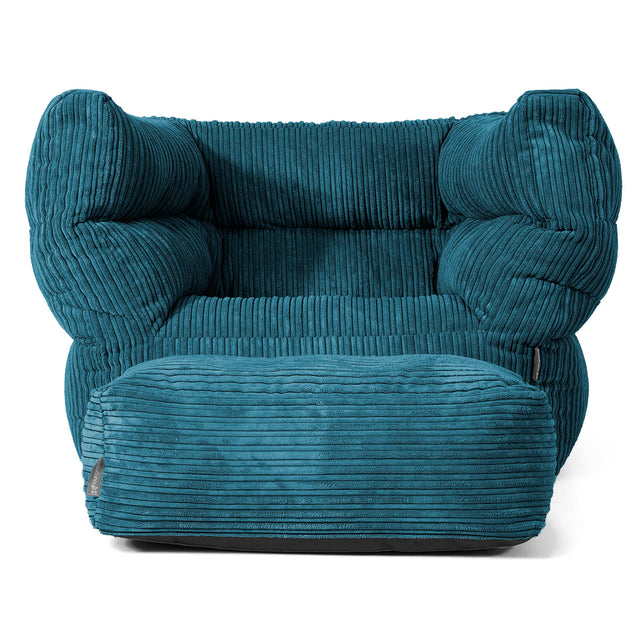 Louis Puff Sillón - Pana Clásica Turquesa