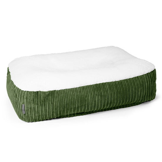 Cama Encorvada para Perros Mediana - Sherpa & Pana Clásica Bosque Verde 01