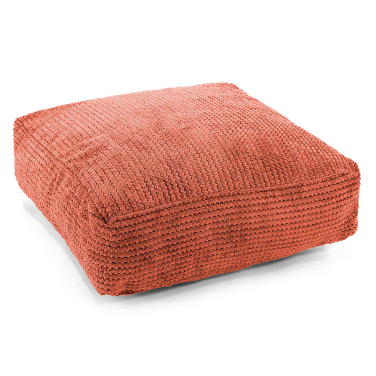 Cojín de Suelo Grande - Pompón Naranja Calabaza 01