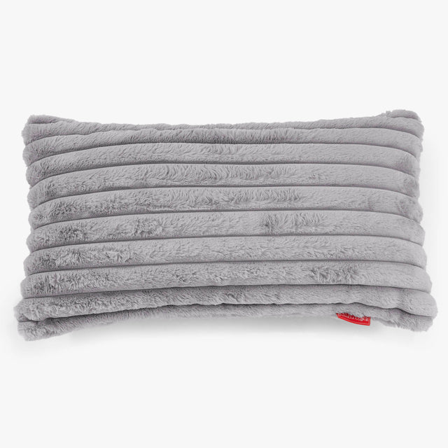 Fundas de Cojín Rectangular Gigante 40 x 70cm - Pana de Felpa Ultra Gris 01