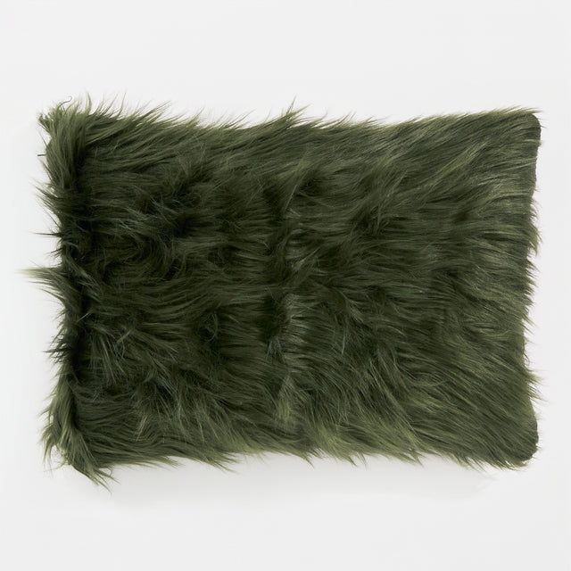 Fundas de Cojín Rectangular 35 x 50cm - Piel Sintética Mongola Verde salvia 01