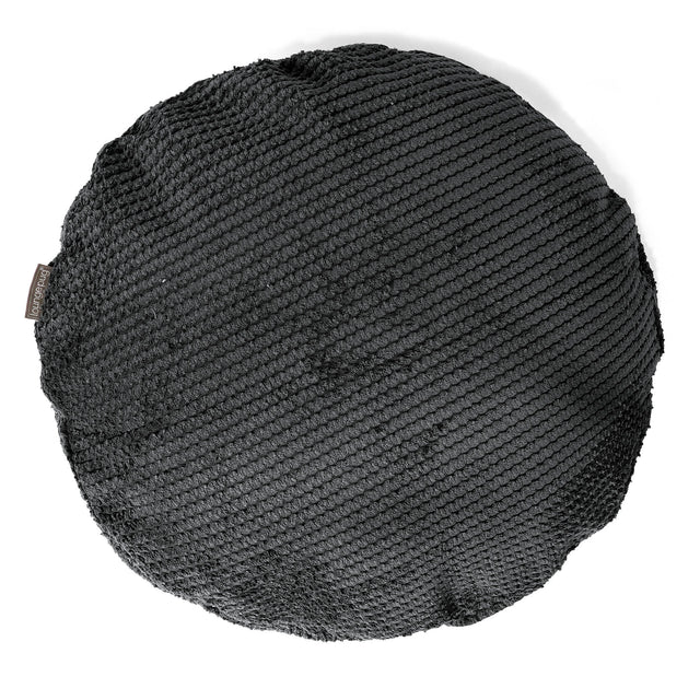 Fundas de Cojín Redondo 50cm - Pompón Negro 01