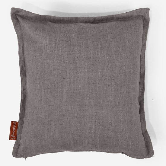 Fundas de Cojín 47 x 47cm - Aspecto de Lino Pizarra Gris 01