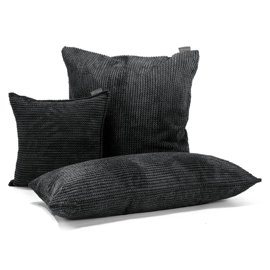 Fundas de Cojín 47 x 47cm - Pompón Negro 04
