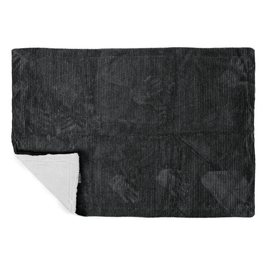 Manta de Sherpa - Pompón Negro 03