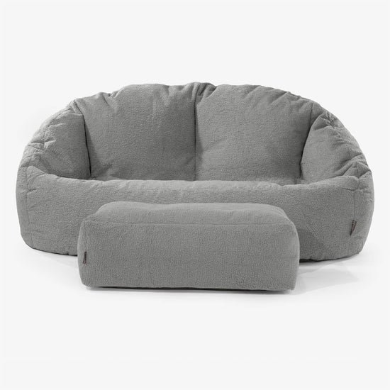 Puf Grande Bubble - Boucle Gris 02