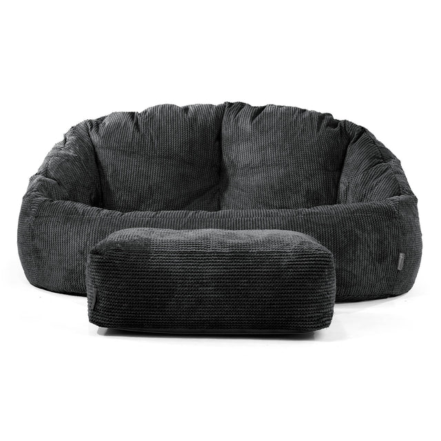 Puf Grande Bubble - Pompón Negro 02