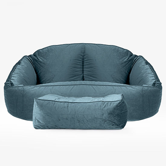 Puf Grande Bubble - Terciopelo Turquesa 02
