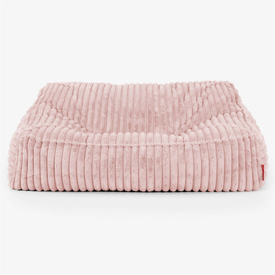 Puf Sillón Encorvado - Pana de Felpa Ultra Rosa Empolvado 02