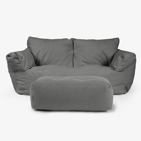 Puf Sofá Josephine - Boucle Gris 02