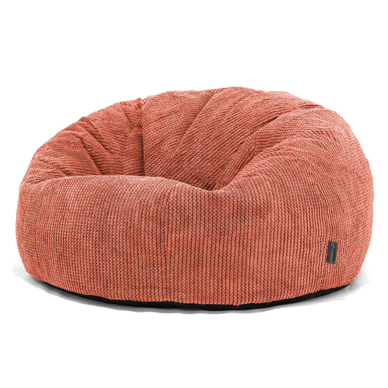 Puff Gigante Sofá Clásica - Pompón Naranja Calabaza 01
