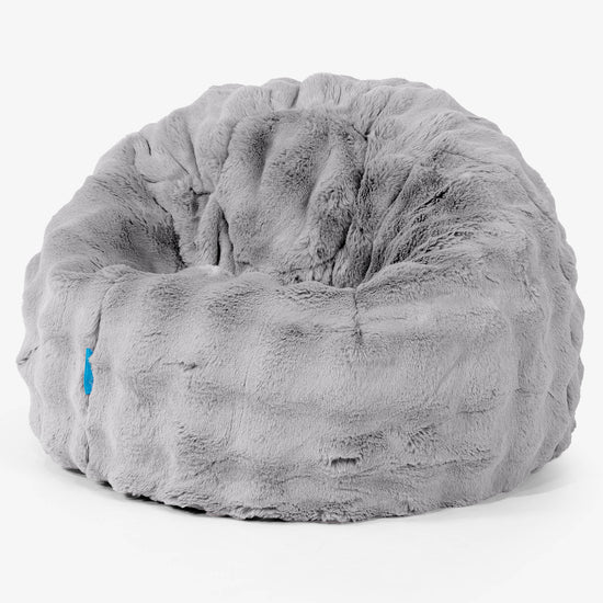 Puff Redondo Infantil 1-5 años - Piel Sintética de Burbuja Gris 01