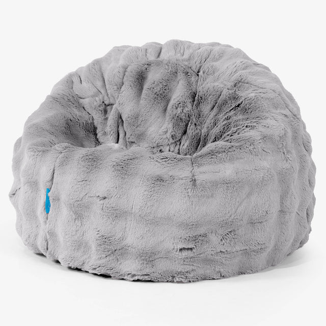 Puff Redondo Infantil 1-5 años - Piel Sintética de Burbuja Gris 01