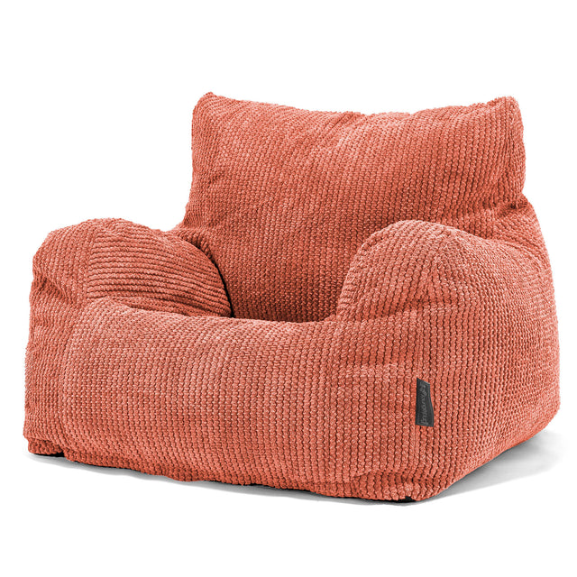 Puff Sillón Josephine - Pompón Naranja Calabaza 01