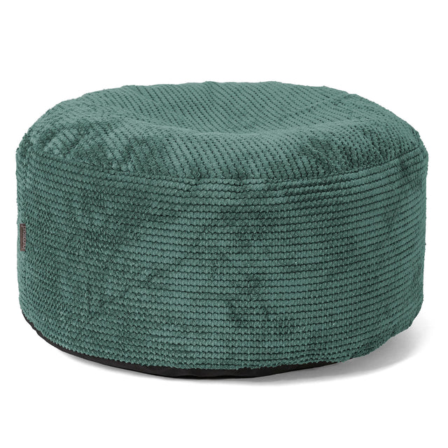 Reposapiés Gigante Redondo - Pompón Verde Musgo 01
