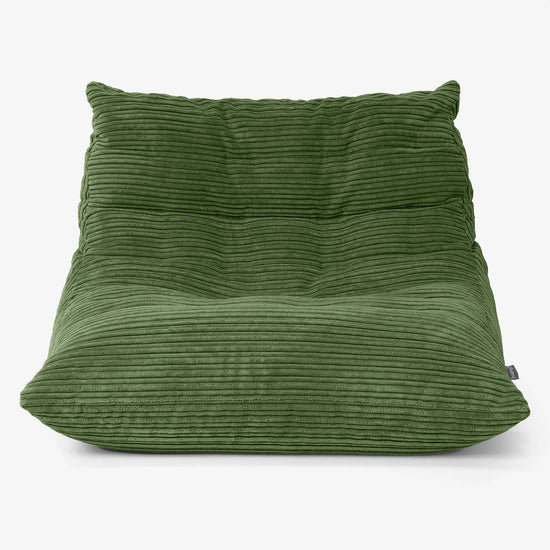 Silla Puff de Suelo Noah - Pana Clásica Bosque Verde 01