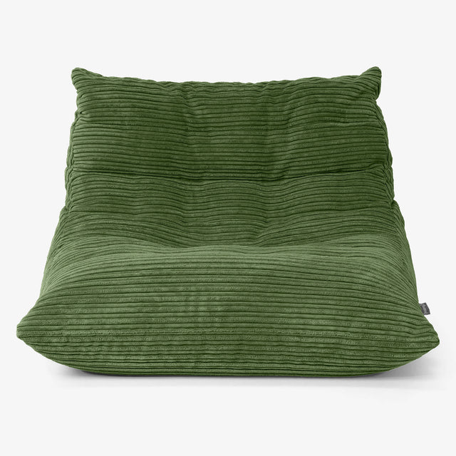 Silla Puff de Suelo Noah - Pana Clásica Bosque Verde 01
