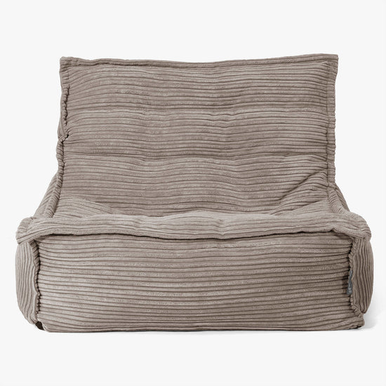 Silla Puff de Suelo Oliver - Pana Clásica Marrón empolvado 02
