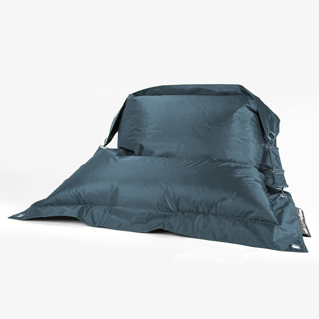 Puff Gigante Cama XXL 'Con Correas' - SmartCanvas™ Azul petróleo 01
