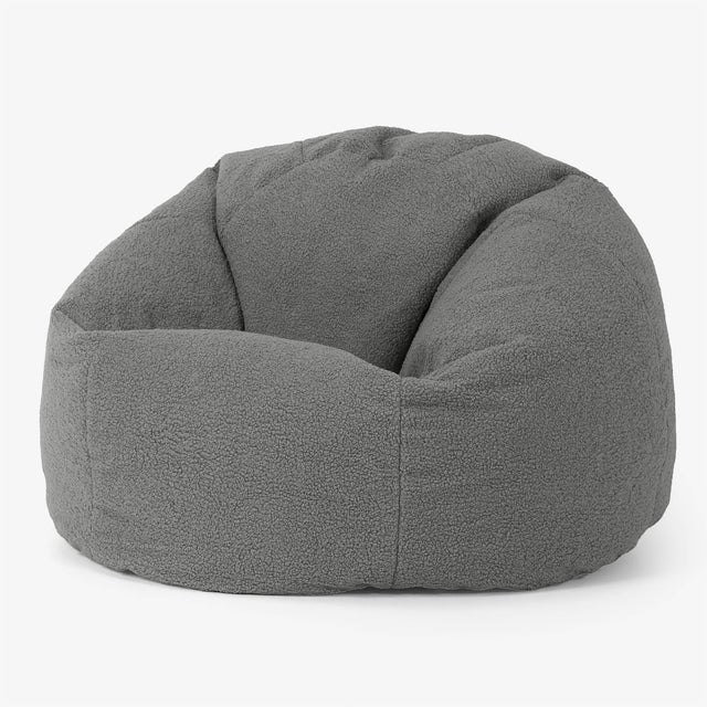Puff Redondo - Boucle Gris 01