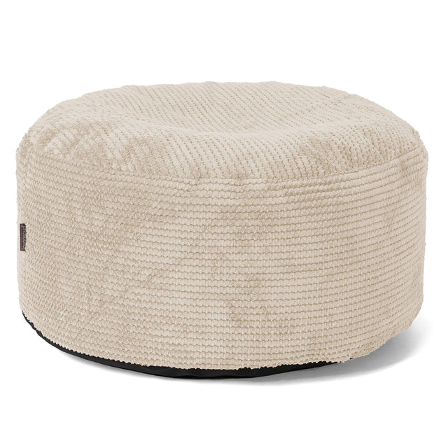 Reposapiés Gigante Redondo - Pompón Crema 01