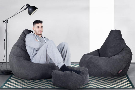 LOUNGE PUG - Silla De Juego Puf - Tejido de Rejilla - Grafito