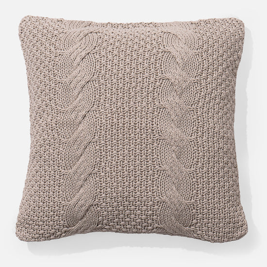 Cojín 47 x 47cm - Algodón 100% Cable Crema 01