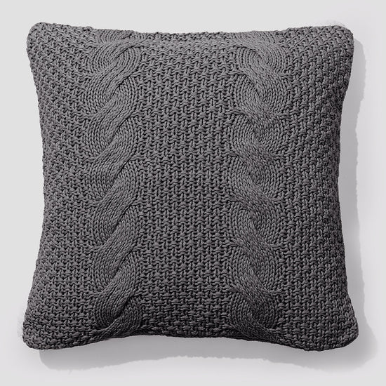 Cojín 47 x 47cm - Algodón 100% Cable Gris 01