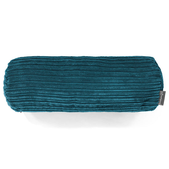 Cojín Cilíndrico 20 x 55cm - Pana Clásica Turquesa 02