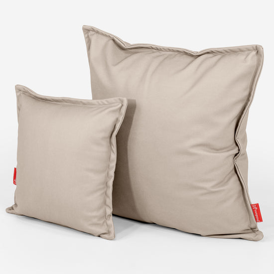 Fundas de Cojín Extra Grande 70 x 70cm - Cuero Vegano Marfil 02