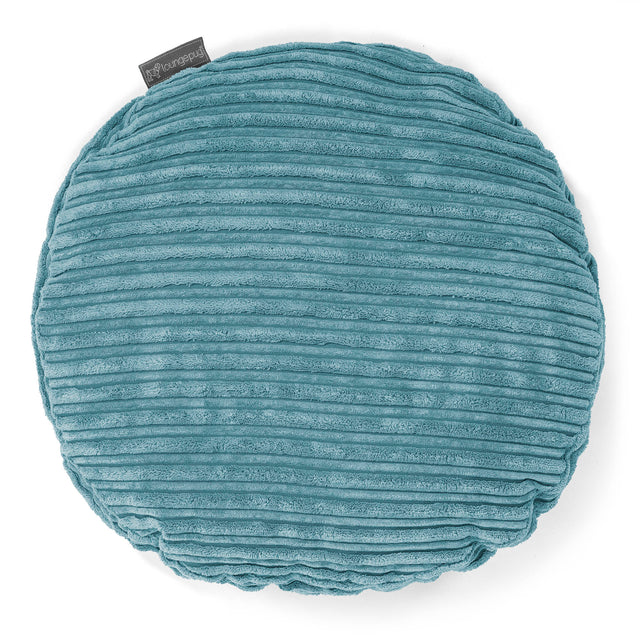 Cojín Redondo 50cm - Pana Clásica Egeo Azul 01