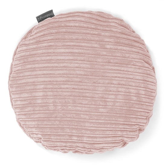 Cojín Redondo 50cm - Pana Clásica Rosa Claro 01