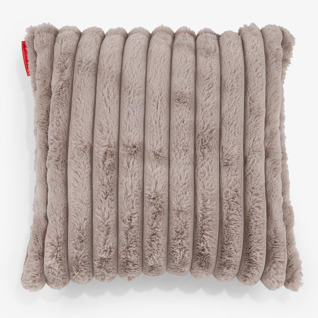 Fundas de Cojín 47 x 47cm - Pana de Felpa Ultra Visón 01