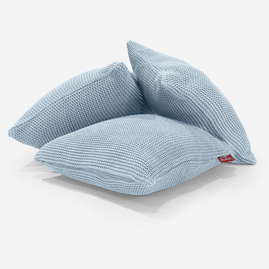 Cojín 47 x 47cm - Algodón 100% Ellos Azul Brumoso 03