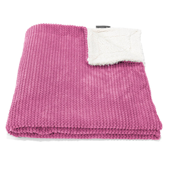 Manta de Sherpa - Pompón Rosa 01
