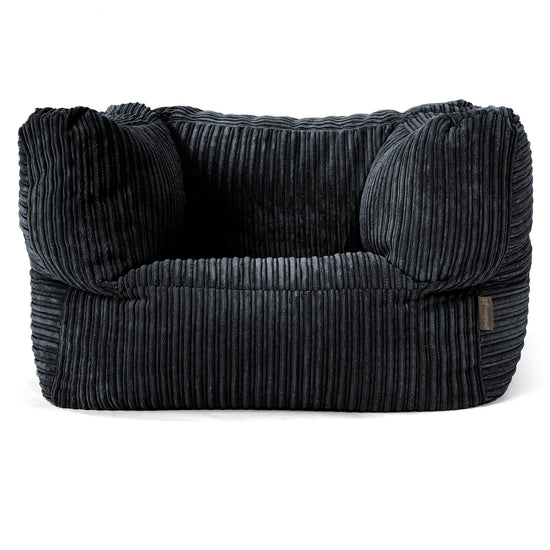Albert Puff Sillón - Pana Clásica Negro 01