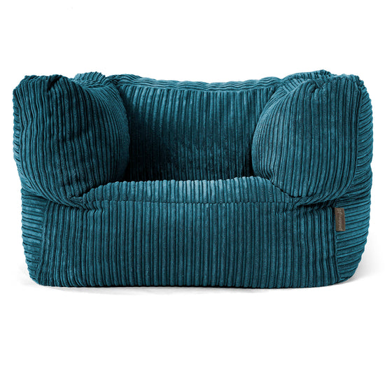 Albert Puff Sillón - Pana Clásica Turquesa 01