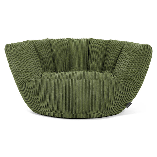 Puf Charles Vintish - Pana Clásica Bosque Verde 01