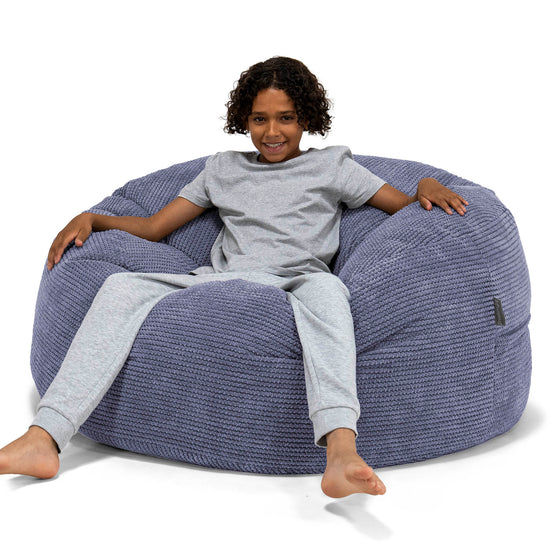 Puf Ultra Cómodo para Niños de 6 a 14 años - Pompón Morado 01