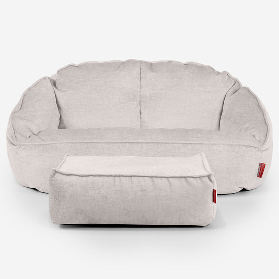 Puf Grande Bubble - Chenille Crema 02