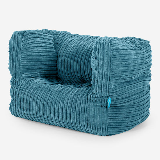 Puf Silla Alberto para Niños 1-5 años - Pana Clásica Egeo Azul 02