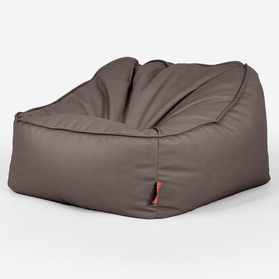 Puf Silla Encorvada - Cuero Vegano Chocolate 03