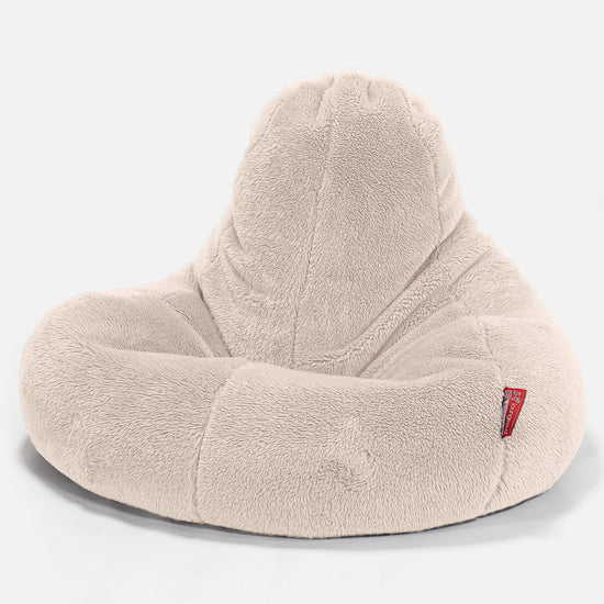 Puf Ultra Lux - Piel de Osito Sintética Crema 01
