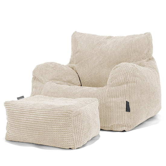 Sillón Puf Teens 6-14 años - Pompón Crema 03