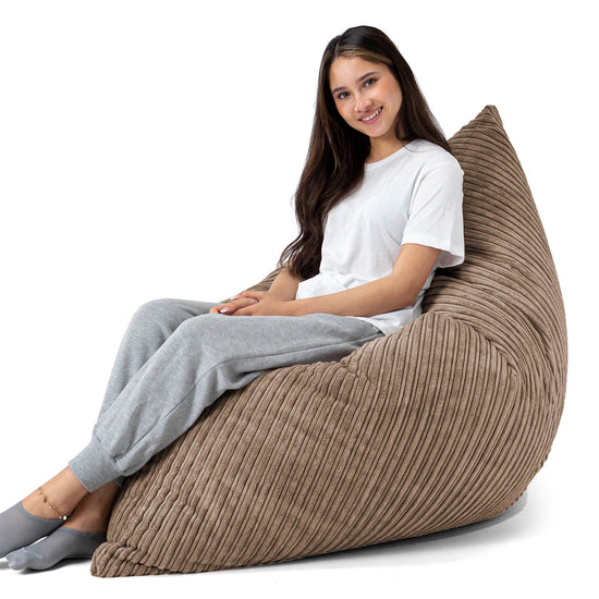 Puff Gigante Cama XL - Pana Clásica Moca 03