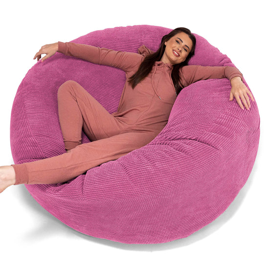 Puff Gigante 'Mega-Mamut' - Pompón Rosa 01