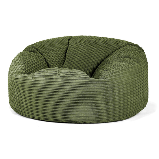 Puff Gigante Sofá 'Mamut' - Pana Clásica Bosque Verde 01