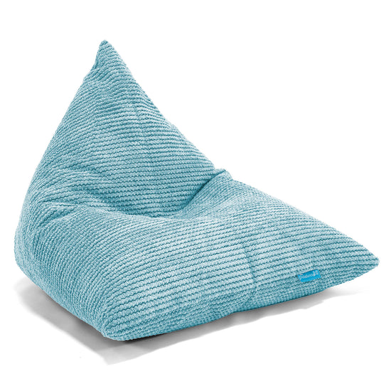 Puff Pera 'Relajarse' Para niños - Pompón Egeo Azul 01